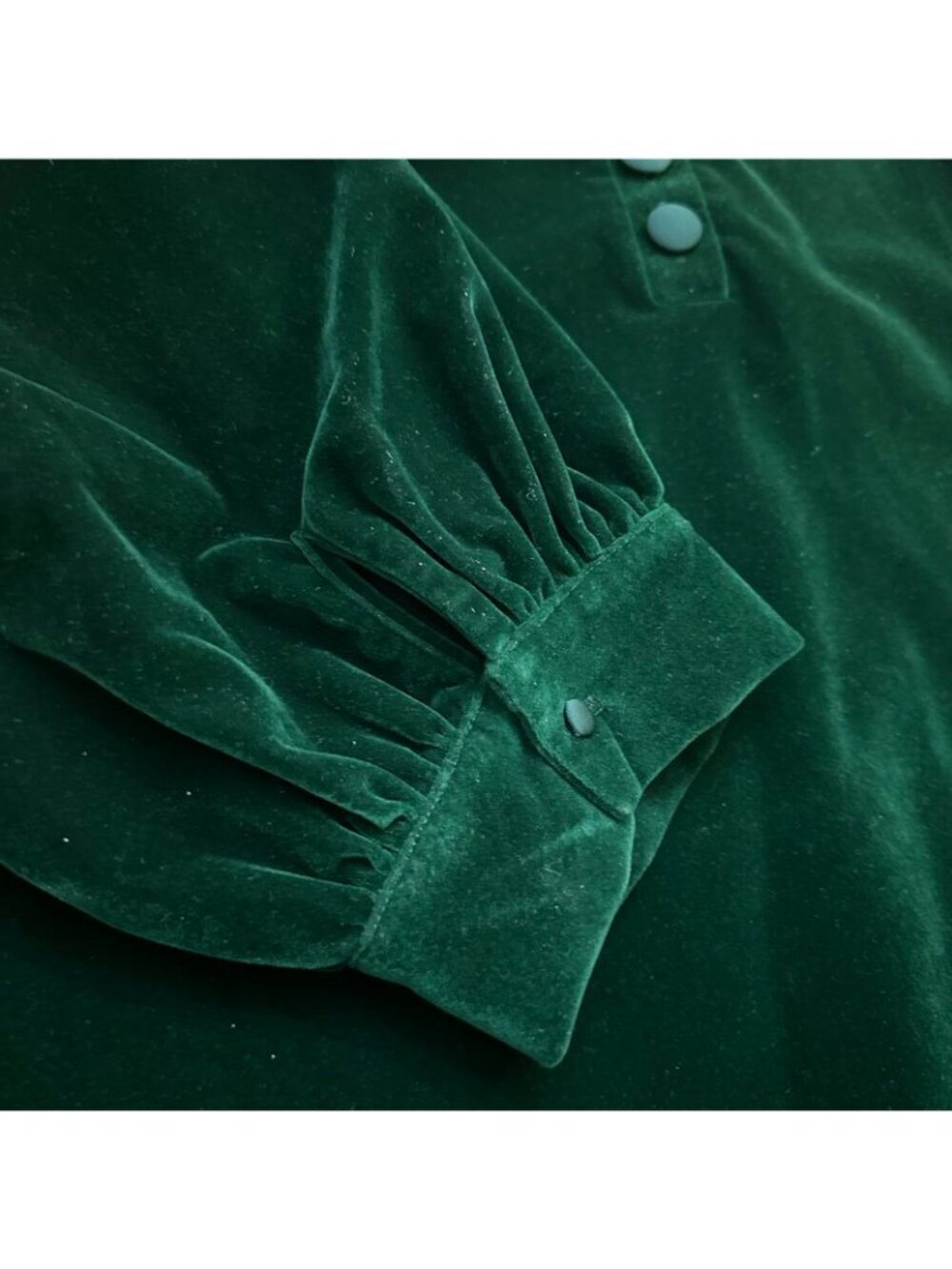 Tuckernuck Pomander Place Hunter Green Velvet Samantha Dress - Picture 11 of 11